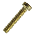 Винт с цилиндрической головкой и прямым шлицем 6х30 мм DIN 84, полная резьба, латунный