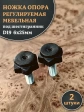 Ножка опора D19 М6х25 регулируемая мебельная под шестигранник
