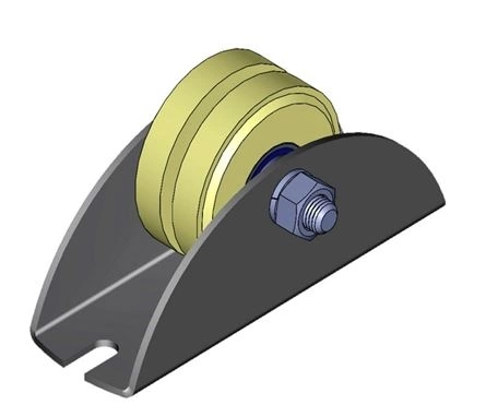 Ролик на малой платформе d 70 мм, под трубу 20х20, 4 шт. фото 5