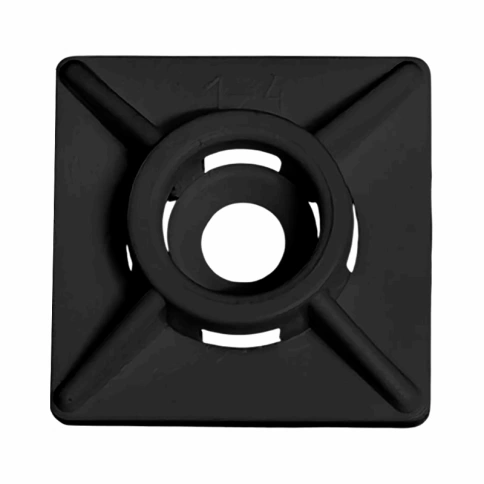 Площадка для хомута 27х27 мм, черная фото 1