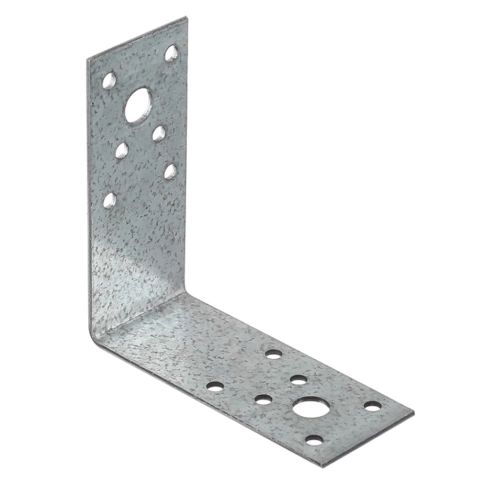 Крепежный анкерный уголок 40х80х40 мм, оцинкованный фото 1