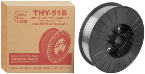 Проволока сварочная флюсовая Bridge THY-51B 5 кг фото 1