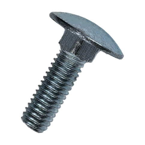 Болт с полукруглой головкой и квадратным подголовком 6х20 мм DIN 603, оцинкованный фото 1