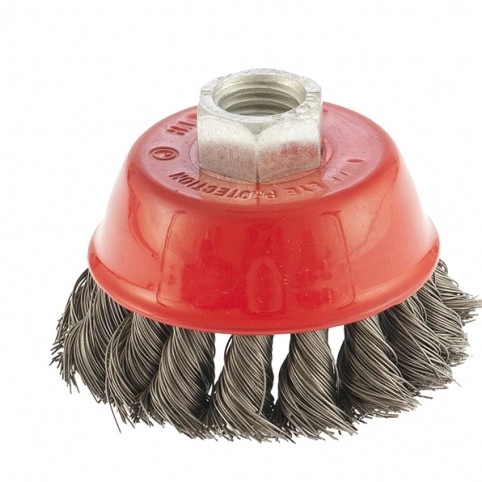 Щетка для УШМ "чашка", кручен.проволока 0,35мм, 75 мм М14 Matrix фото 1