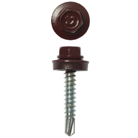 Саморез кровельный, 4,8х29 шоколадно-коричневый RAL8017 1000 шт фото 5