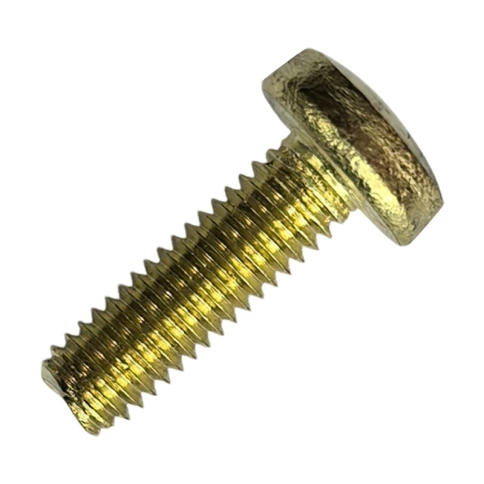Винт с полукруглой головкой 5,0х16 мм DIN 7985, полная резьба, латунный фото 1