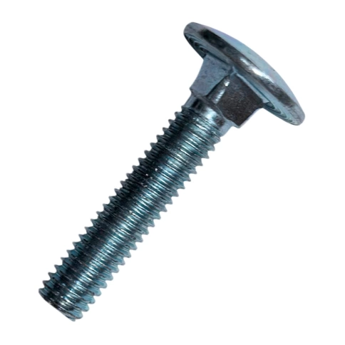 Болт с полукруглой головкой и квадратным подголовком 6х35 мм DIN 603, оцинкованный фото 1