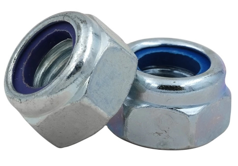 Гайка с полимерн. вставкой DIN985 (к.п.8 шаг резьбы 1 оцинкованная) фото 3