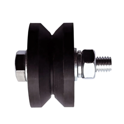 Ролик d50 мм ЧР2506 под угол, черный капролон фото 1