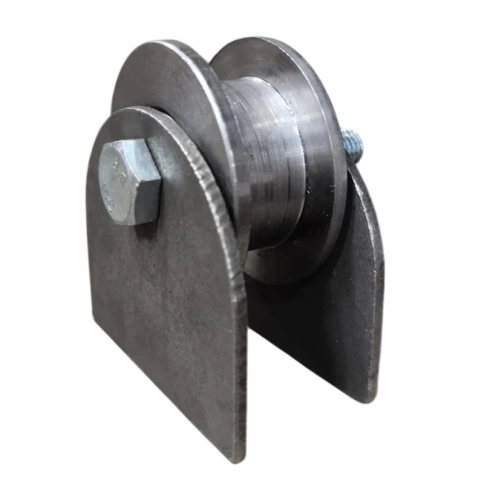 Ролик d65 мм Р3605 на пластинах под трубу 20*20, металл фото 2