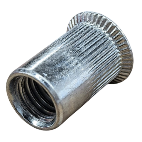 Заклепка с внутренней резьбой, потайной бортик М5х0,8х13 мм, белый цинк фото 2