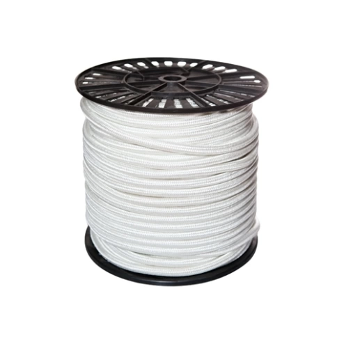 Канат полипропиленовый тросовой свивки 8 мм белый катушка фото 1