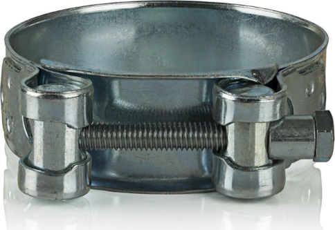 Хомут одноболтовый силовой металл 64-67 мм, 5 шт. фото 4