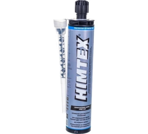 Анкер химический HIMTEX PESF-100 300 мл полиэстер для бетона и пустотел.основ.+1 насадка фото 1