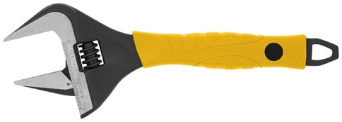 Ключ разводной Эталон, CrV, узкие губки, шкала, экстра увеличенный захват 250 мм (50 мм) фото 1