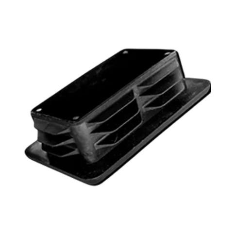 Заглушка для труб прямоугольная 25х40 мм, черная фото 2