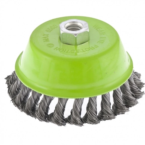 Щетка для УШМ "чашка", кручен.проволока 0,5мм, 125 мм М14 Сибртех фото 1