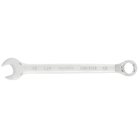 Ключ комбинированный полированный хром 12 мм CrV Matrix фото 1