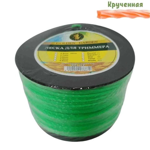 Леска для триммера крученая d-2,4 мм TDA-743 фото 1