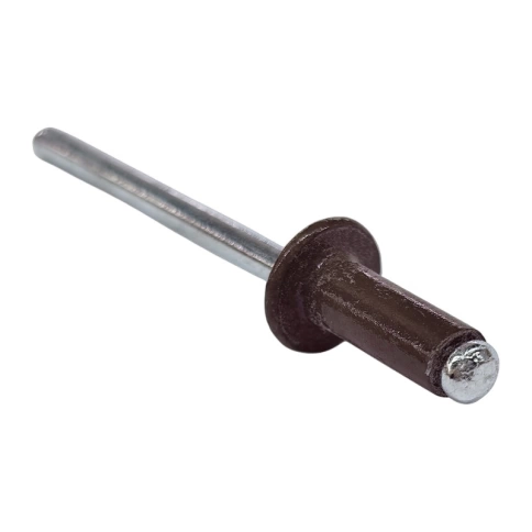 Заклепка вытяжная комбинированная 4х12 мм RAL8017 темно-коричневый фото 2