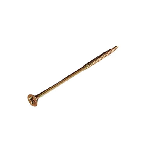 Шуруп для дерева потай 6,0х180 мм, желтый цинк фото 1