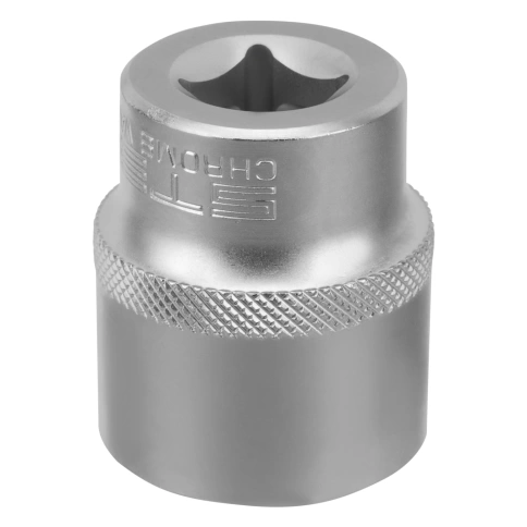 Головка торцевая хромированная 12-гранная 27 мм под квадрат  1/2 CrV Stels фото 1