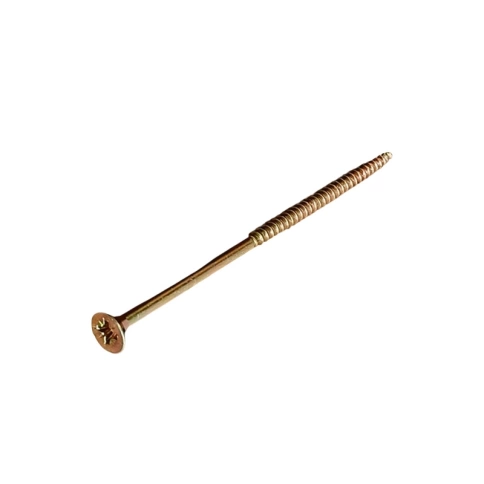 Шуруп для дерева потай 6,0х160 мм, желтый цинк фото 1