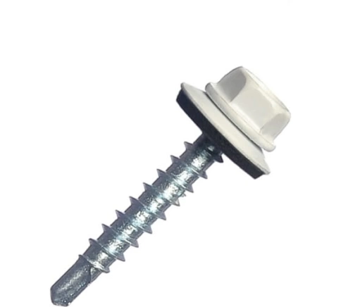 Саморез кровельный, 5,5х19 сигнально-белый RAL9003 фото 1