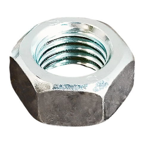 Гайка с левой резьбой М10, класс прочности 8 DIN 934, оцинкованная фото 2