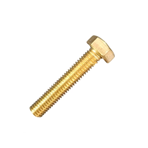Болт 4х30 мм DIN 933 полная резьба, латунный фото 1