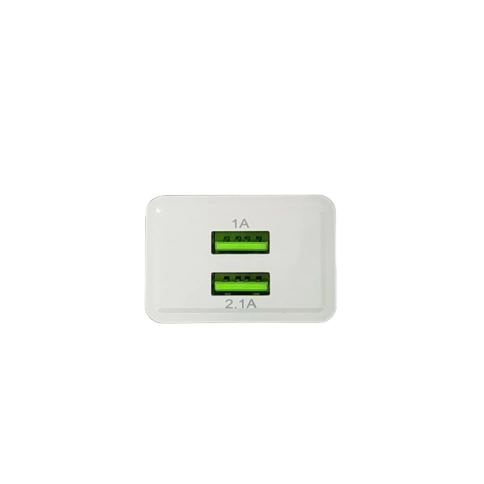 Зарядное устройство сетевое VH-07 2-USB/2.4A длинный блок белый VIXION PRO фото 4