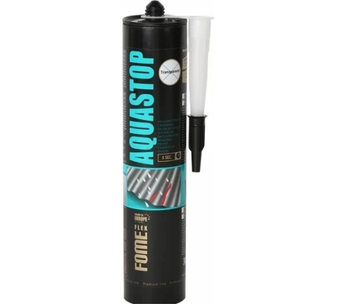 Герметик каучуковый FOME FLEX Aquastop прозрачный 360 мл фото 1