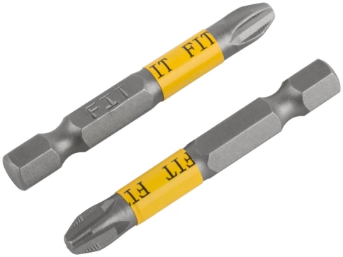 Биты кованые, сталь S2, одностор. 50 мм РН3, 2шт. Профи, блистер фото 1