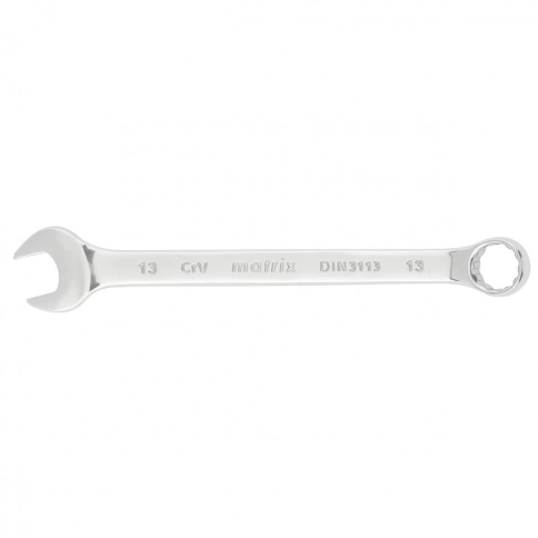 Ключ комбинированный полированный хром 13 мм CrV Matrix фото 1
