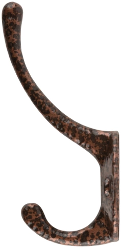 Крючок-вешалка двойной антик медь  фото 3