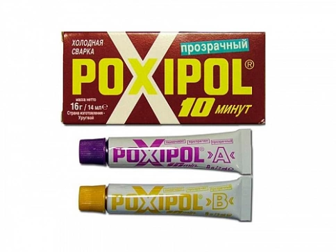 Клей Poxipol 10 мин прозрачный 70 мл. фото 1