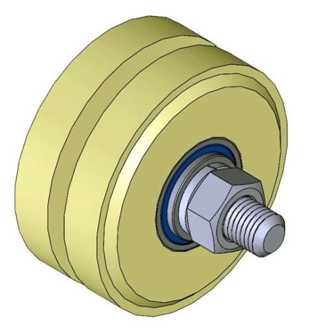 Ролик для ворот под полосу Р2701, d70 мм, капролон, 2 шт. фото 6