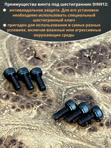 Винт высокопрочный ПР М2х4 мм к.п.12.9 черный DIN912, 20 шт. фото 4