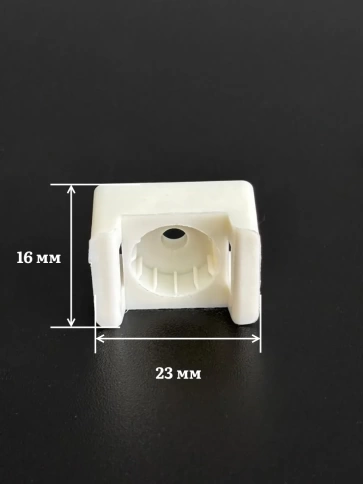 Площадка под стяжку для монтажного пистолета 16х23 мм белая, 50 шт. фото 2