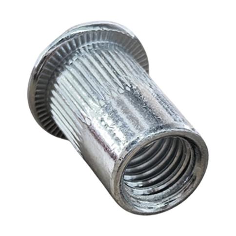 Заклепка с внутренней резьбой, цилиндрический бортик М3х10 мм, белый цинк фото 2