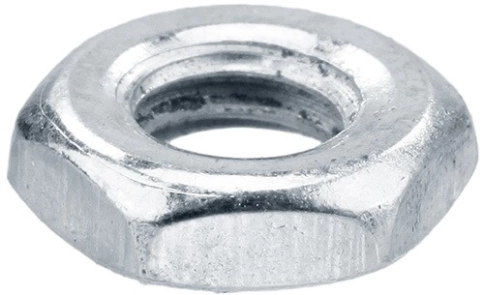 Гайка низкая DIN439 (шаг резьбы 1,5 оцинкованная) фото 1