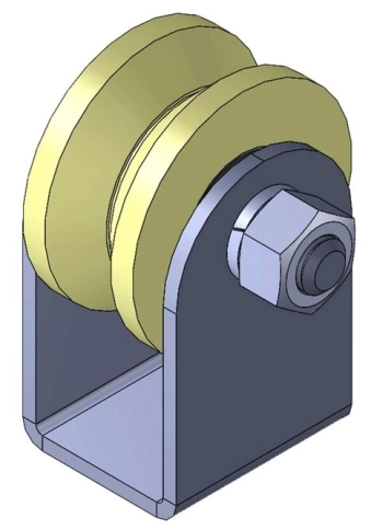 Ролик на платформе d50мм, под угол ,капролон 4 шт. фото 6