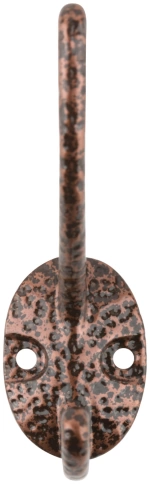 Крючок-вешалка двойной антик медь  фото 2