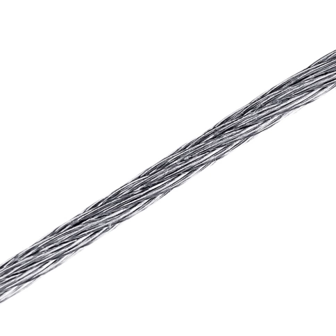 Трос стальной 5/6 с зажимами (4 шт.) оцинкованный в оплетке, 30 метров фото 1