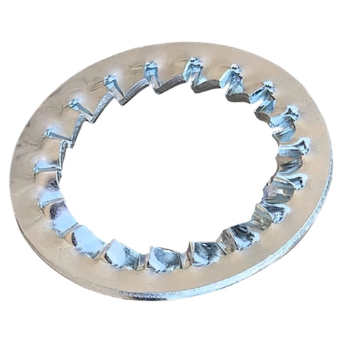 Шайба зубчатая М6 DIN 6798 тип J, оцинкованная фото 1