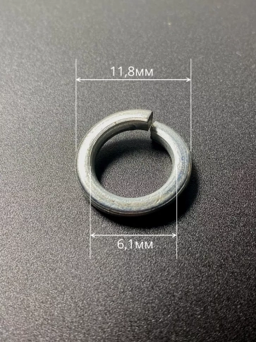 Шайба гровер пружинная нержавеющая М6 DIN127, 50 шт. фото 2