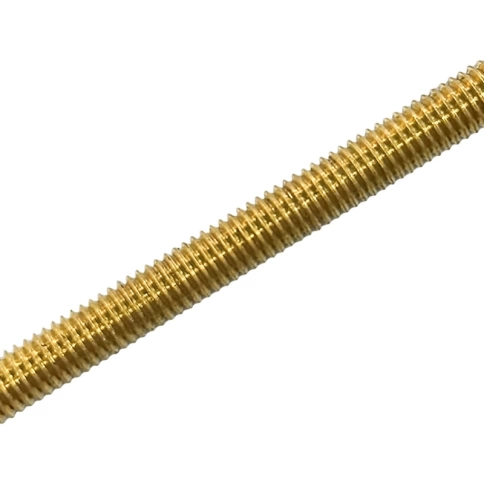 Шпилька резьбовая М6х1000 мм DIN 975, полная резьба, латунная фото 1