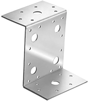 Крепежный Z-образный уголок 45х90х65 мм KUZ, оцинкованный фото 1