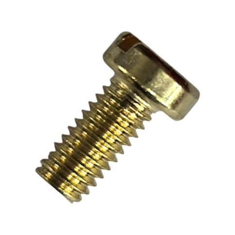 Винт с цилиндрической головкой и прямым шлицем 6х12 мм DIN 84, полная резьба, латунный фото 1