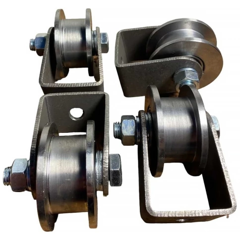 Ролик d65 мм Р3606М на платформе под трубу 20*20, металл фото 2